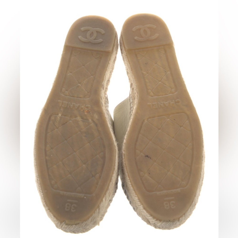 Chanel Espadrille Slides Size 38 View 6